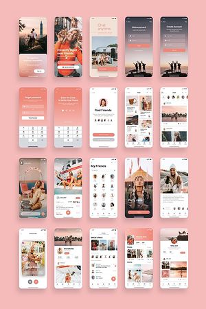 ChatsApp Social Networking App UI Kit — UI Place圖片
