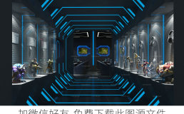 互动光影效果设计,装饰元素,神兽金刚玩具店设计