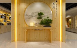 天然材料装饰案例,天然材料,茶艺展厅设计图